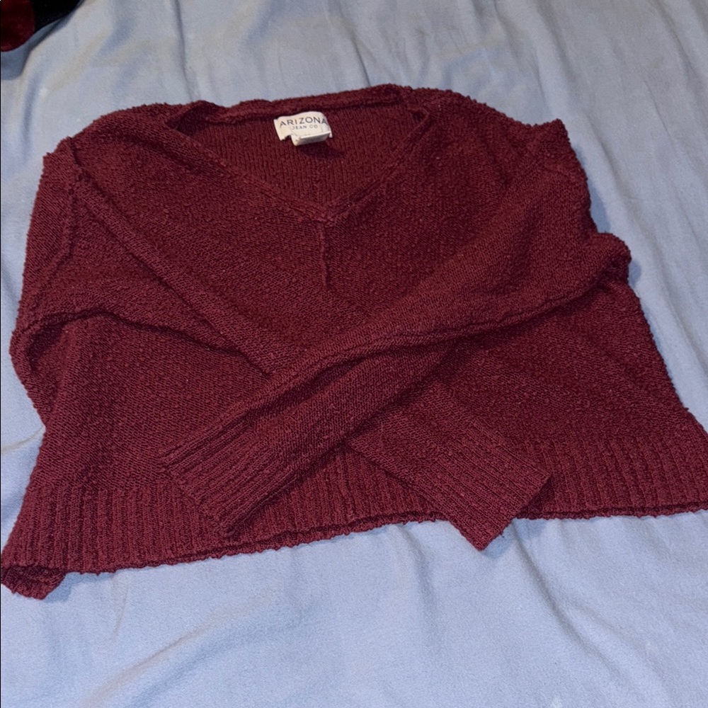 Arizona Jean Company Women's Burgundy Sweater